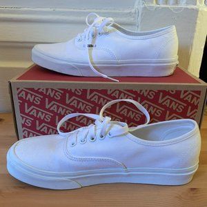 Authentic White Vans - Almost new - Size W 9 / M 7.5